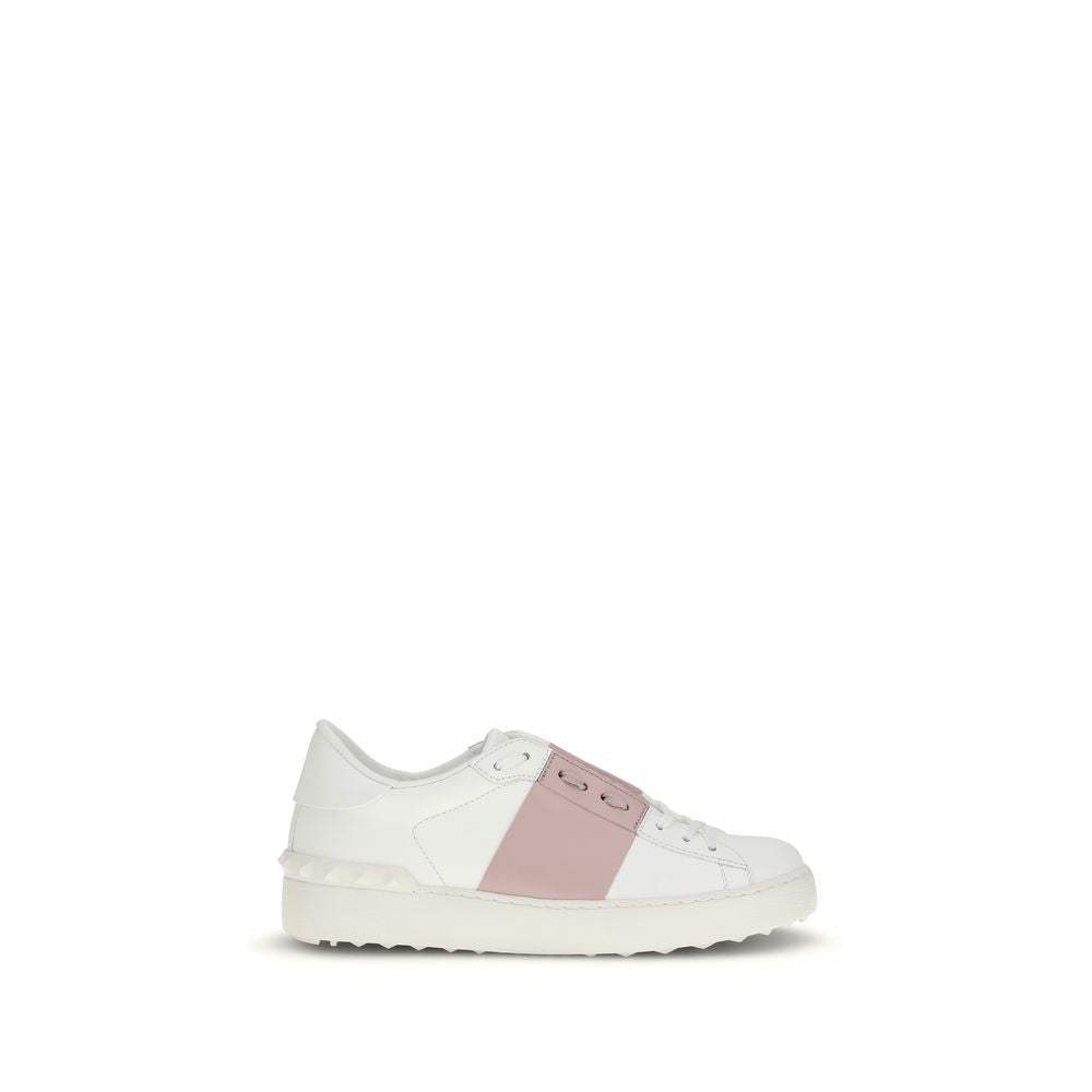 Valentino Garavani White Calf Leather Bos Taurus Sneakers