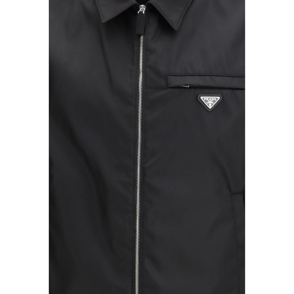 Prada Black Recycled Polyamide Full-Length Jacket