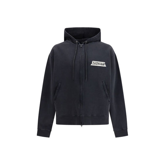 Balenciaga Black Cotton Sweatshirt - Qutton