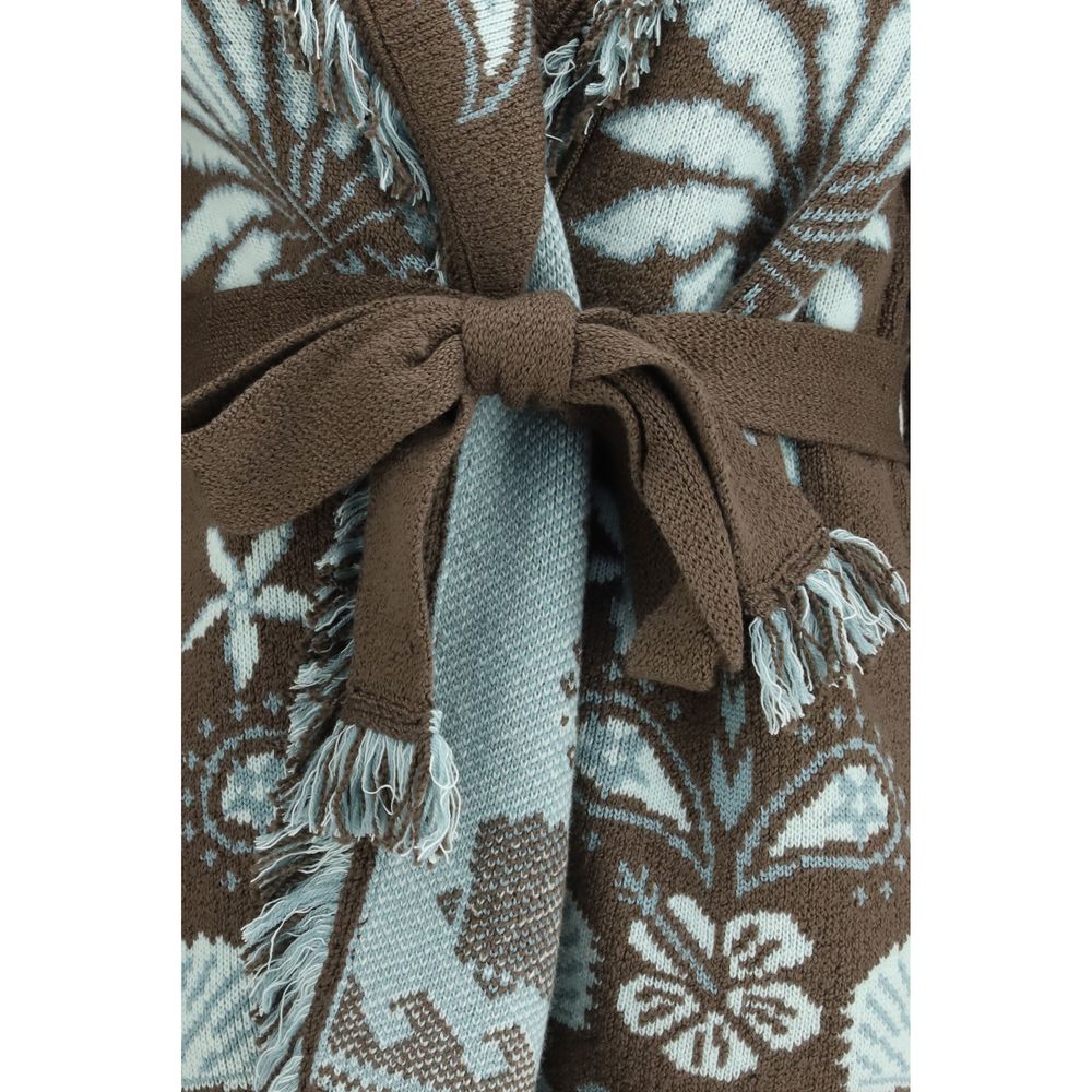 Alanui Brown Wool Cardigan