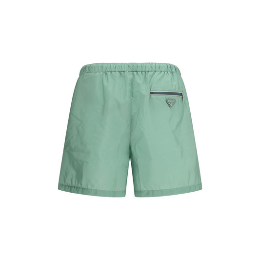 Prada Bicolor Recycled Polyamide Shorts
