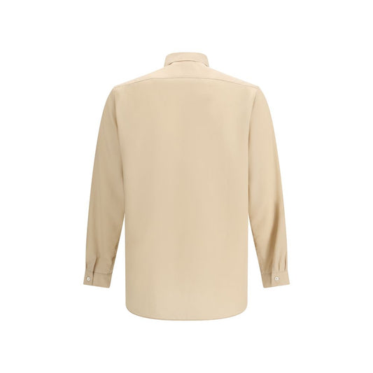 Lardini Beige Tencel Dress Shirt