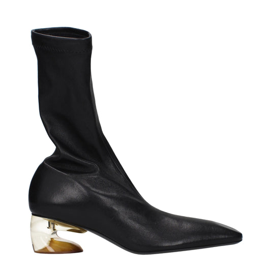 Jil Sander Black Leather Ankle Boots