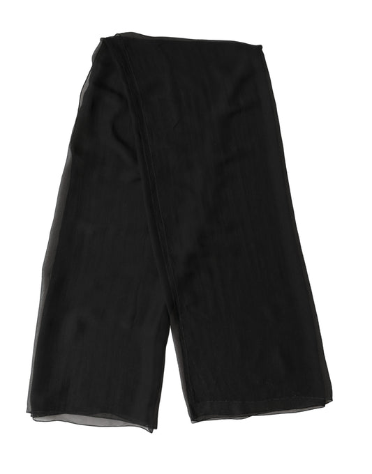 Dolce & Gabbana Black Silk Neck Wrap Shawl Stole 167cm x 126cm Scarf