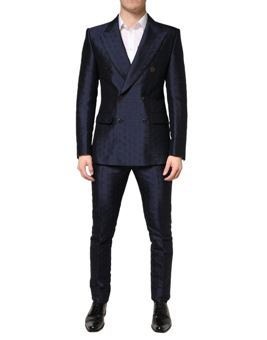 Dolce & Gabbana Dark Blue Double Breasted SICILIA 2 PC Suit