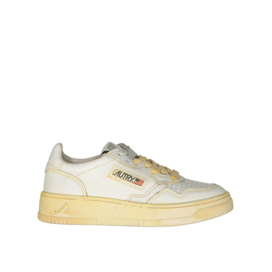 Autry White Leather Low Top Sneakers
