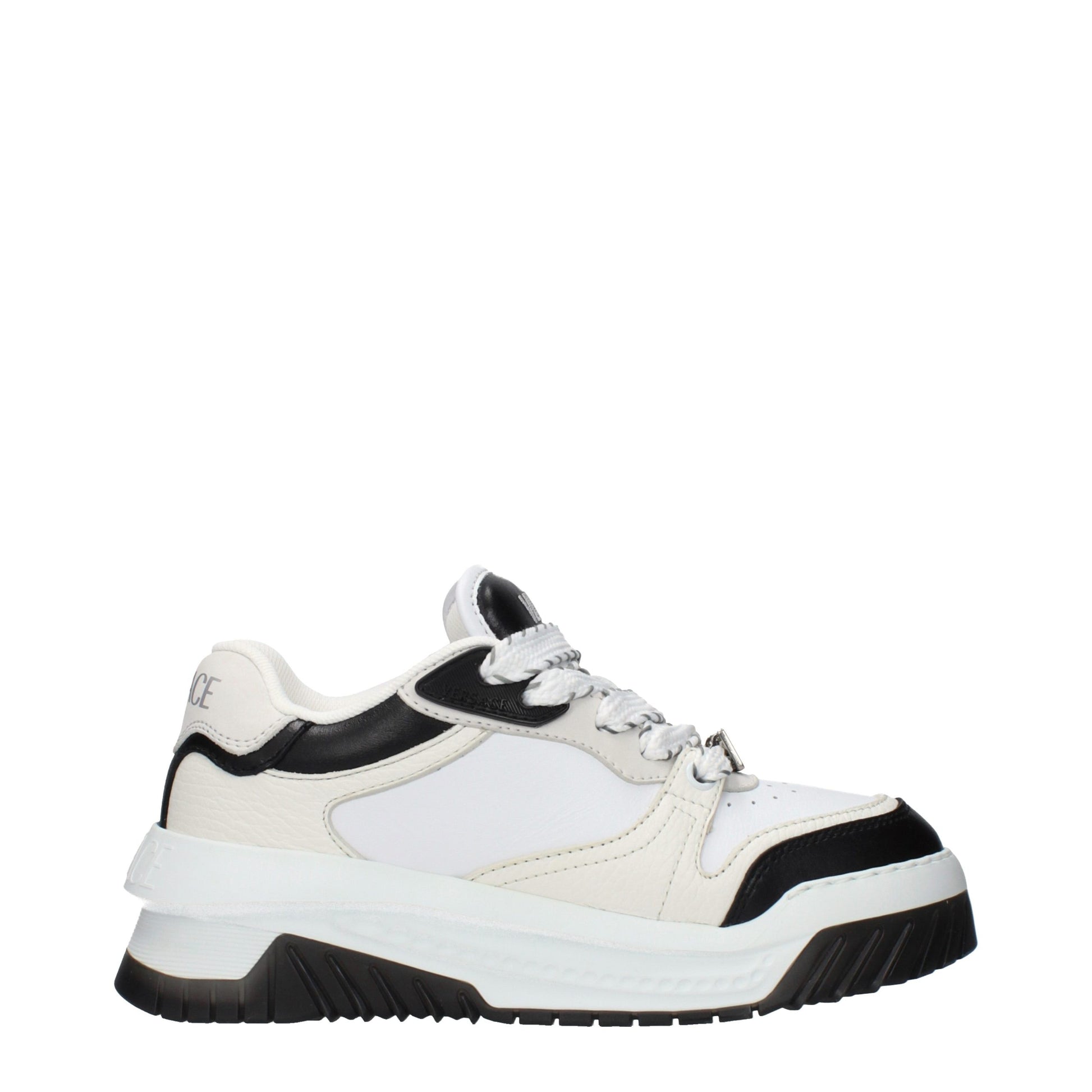 Versace White Leather Low Top Sneakers