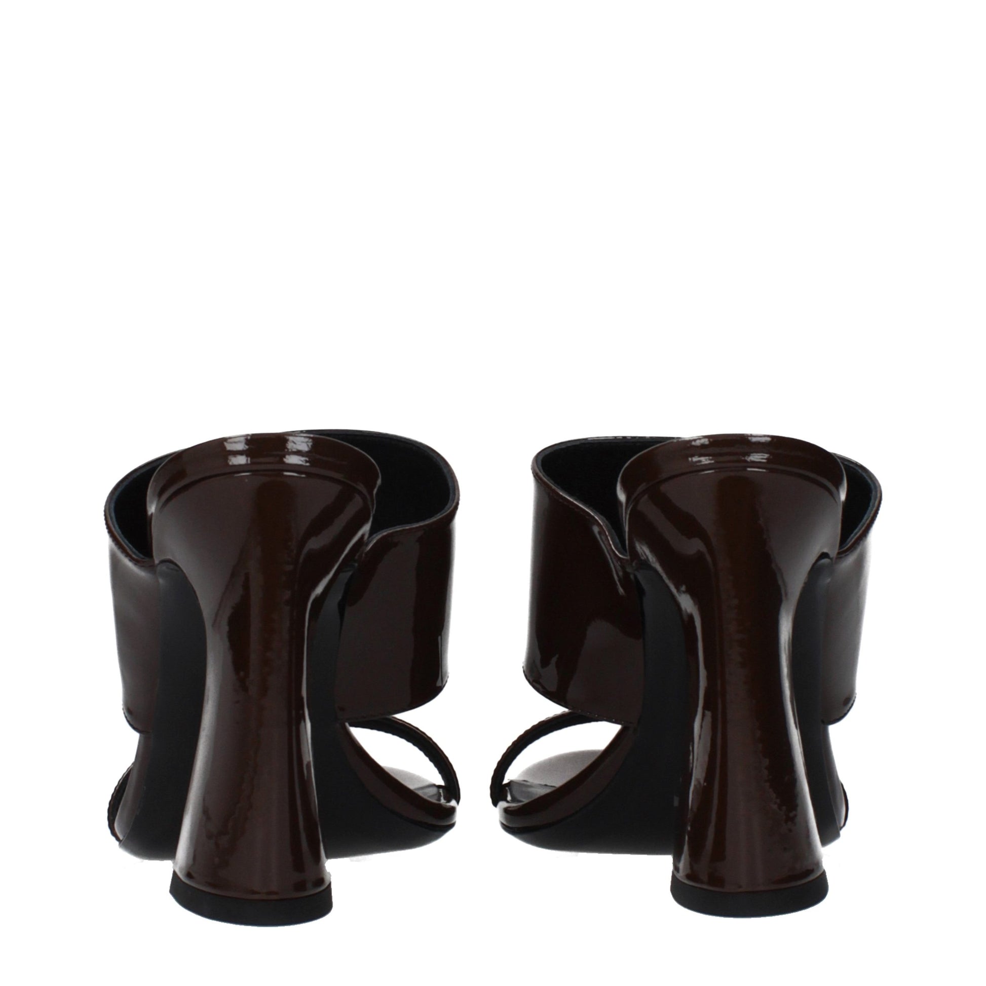 Versace Brown Leather Stiletto Heel Sandals