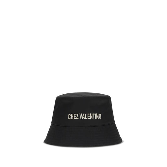 Valentino Garavani Black Cotton Bucket Hat