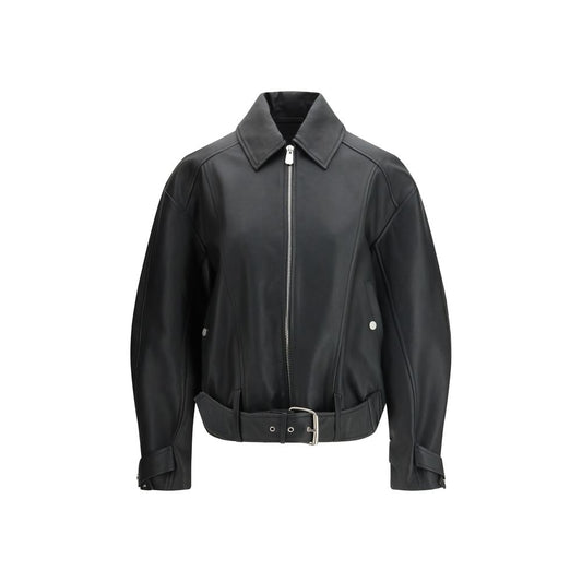 PINKO Black Leather Jacket