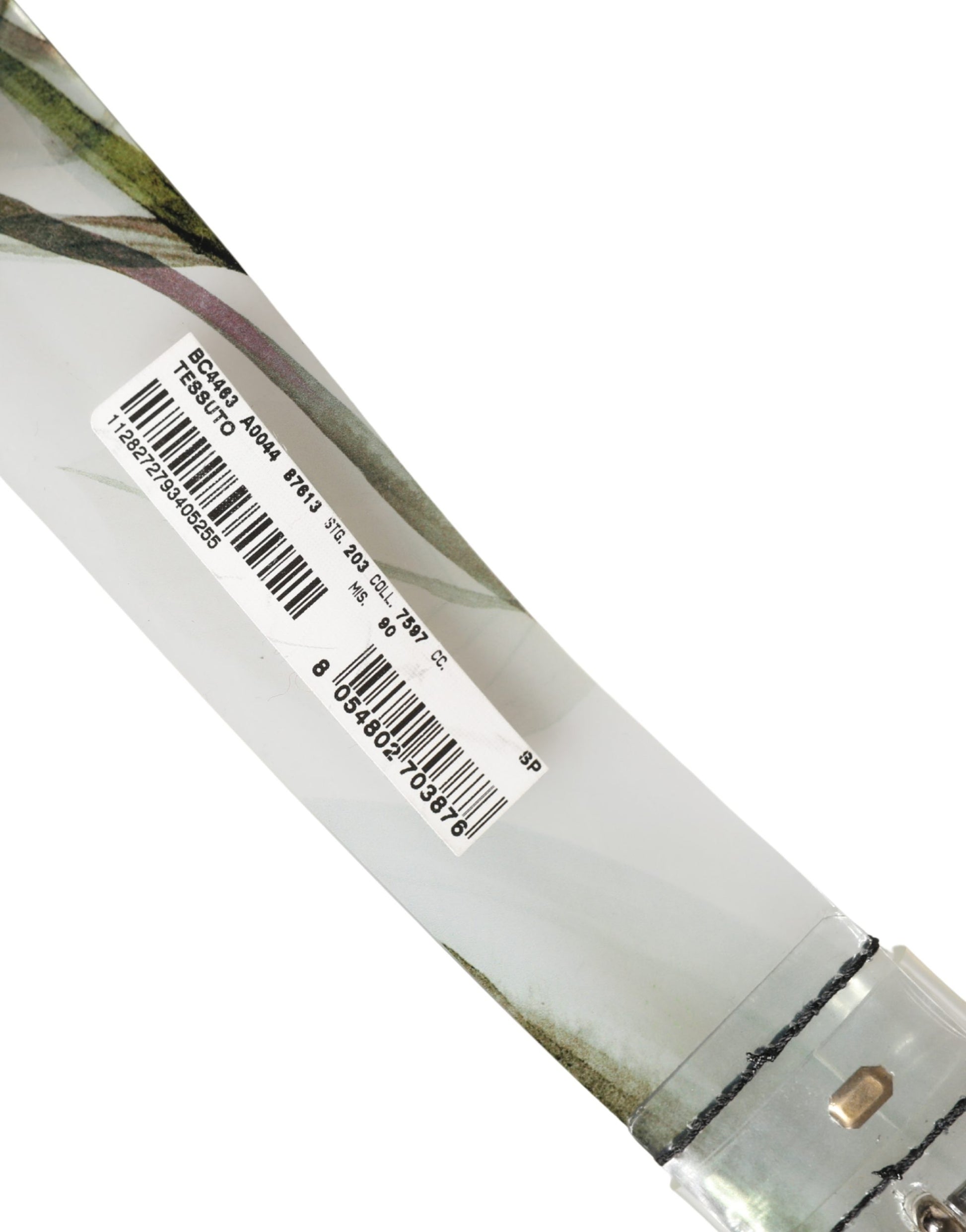 Dolce & Gabbana Men White Floral PVC Silver Metal Buckle Belt