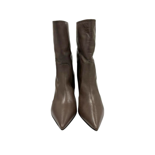 Borbonese Brown Leather Women Boot