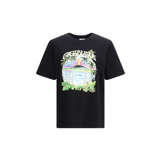 Casablanca Black Cotton T-Shirt