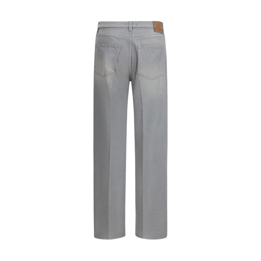 Prada Gray Cotton Straight-Leg Jeans - Qutton