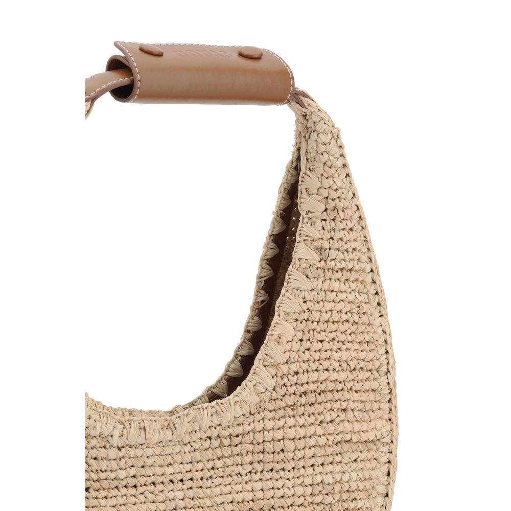 Staud Beige Raffia Handbag