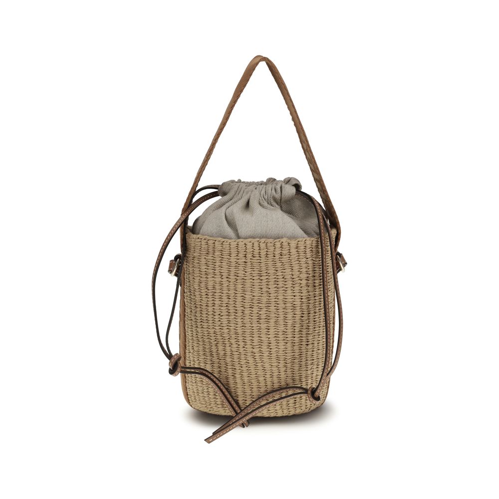 Chloé Beige Raffia Backet Bag