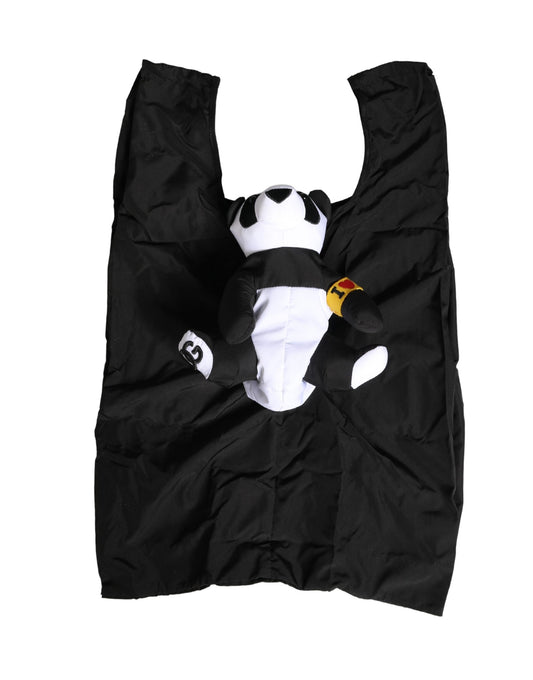 Dolce & Gabbana Men Black Polyester Panda Stuffed Ecobag Bag