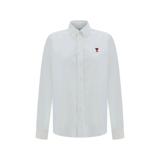 Ami Paris White Cotton Dress Shirt