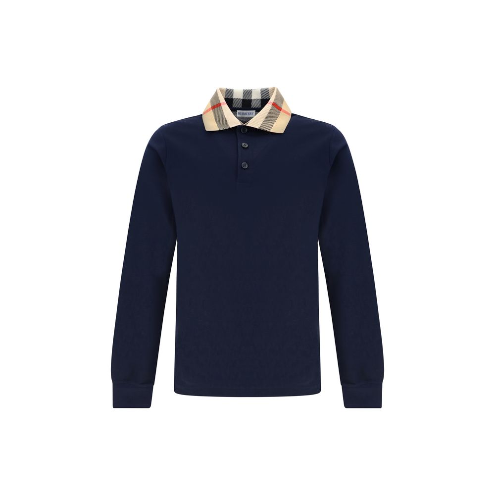 Burberry Blue Cotton Polo Shirt