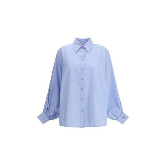 SOSUE Blue Cotton Blouse