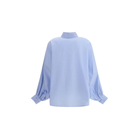 SOSUE Blue Cotton Blouse