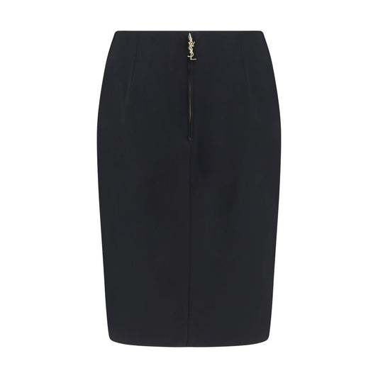 Saint Laurent Black Viscose Skirt