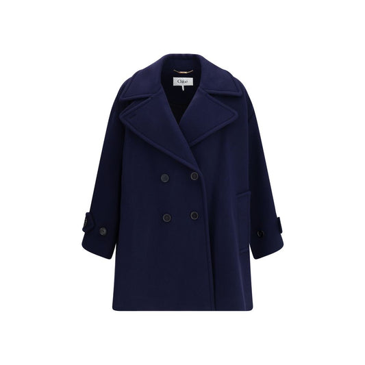 Chloé Blue Wool Coat