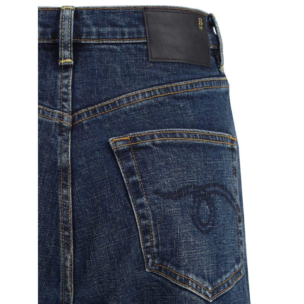 R13 Blue Cotton Straight-Leg Jeans