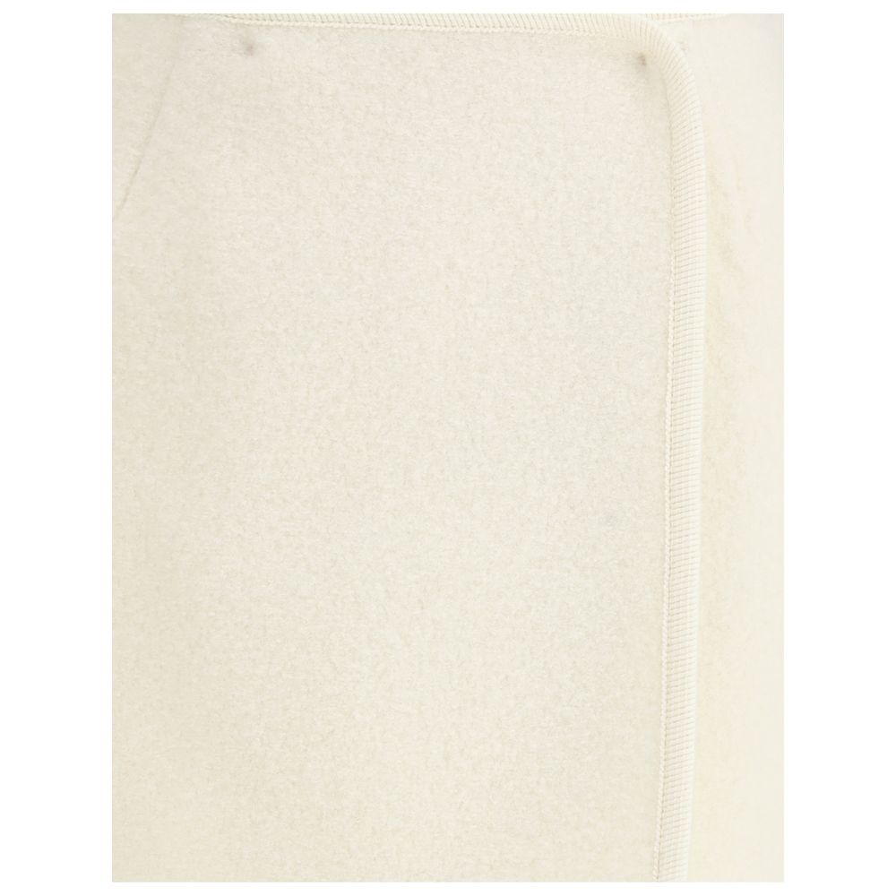 RIER White Fleece Wool Mini Skirt