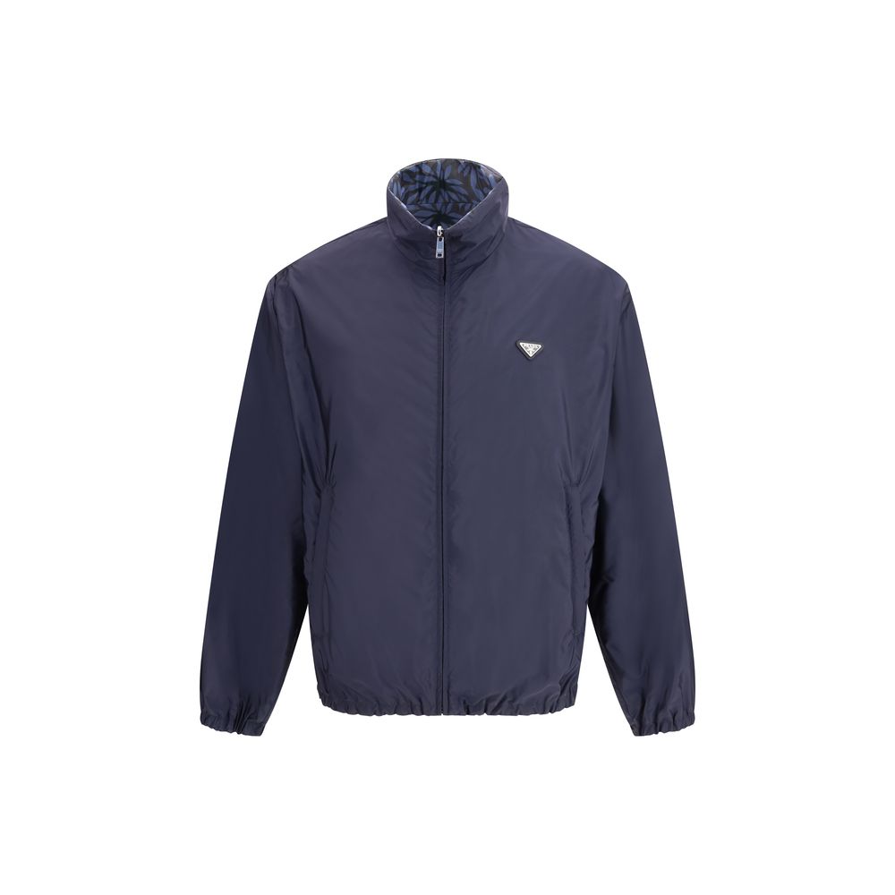 Prada Blue Recycled Polyamide Shell Jacket - Qutton