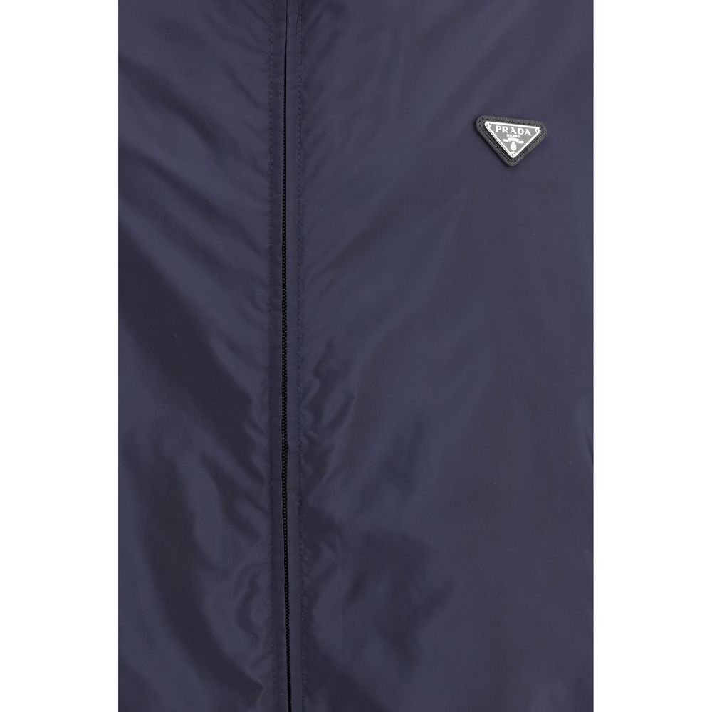 Prada Blue Recycled Polyamide Shell Jacket - Qutton