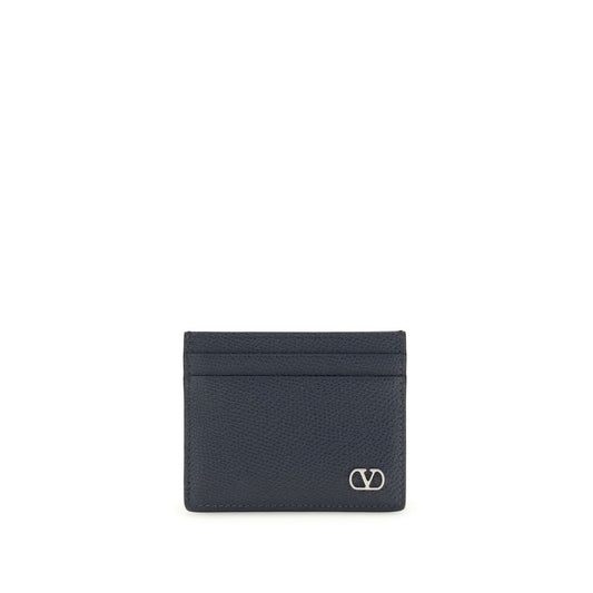 Valentino Garavani Blue Calf Leather Bos Taurus Wallet