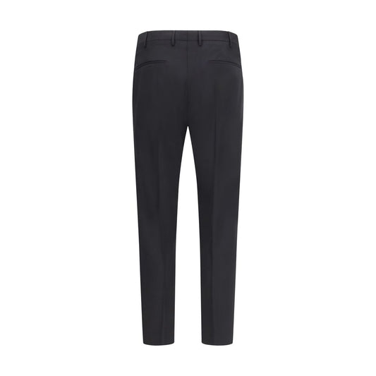 PT Torino Black Fleece Wool Pants
