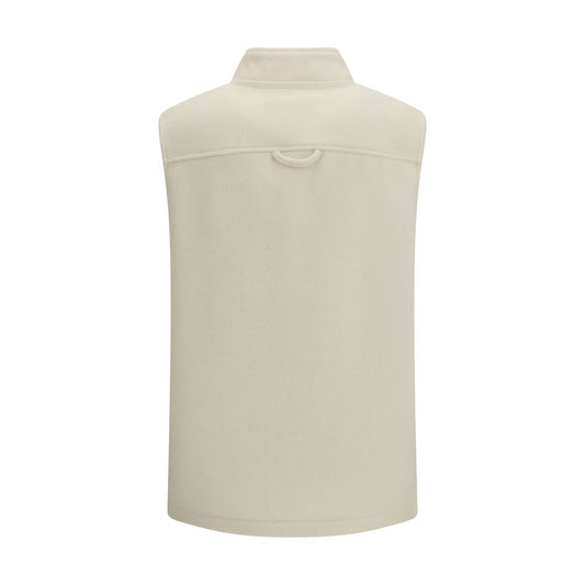 RIER Beige Fleece Wool Sleveless Jacket