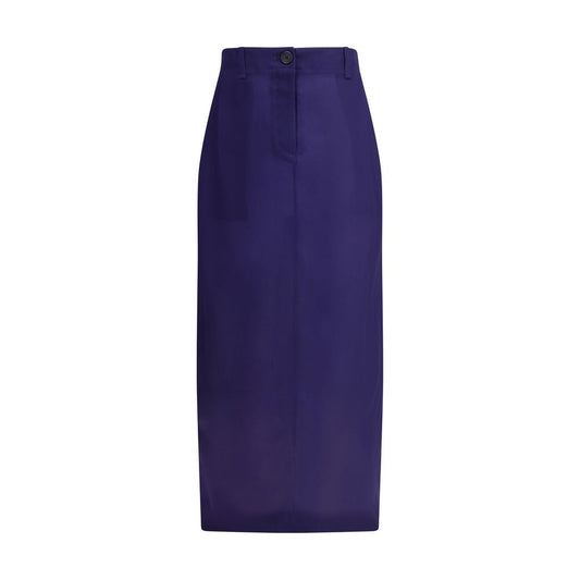 Khaite Multicolor Silk Midi Skirt