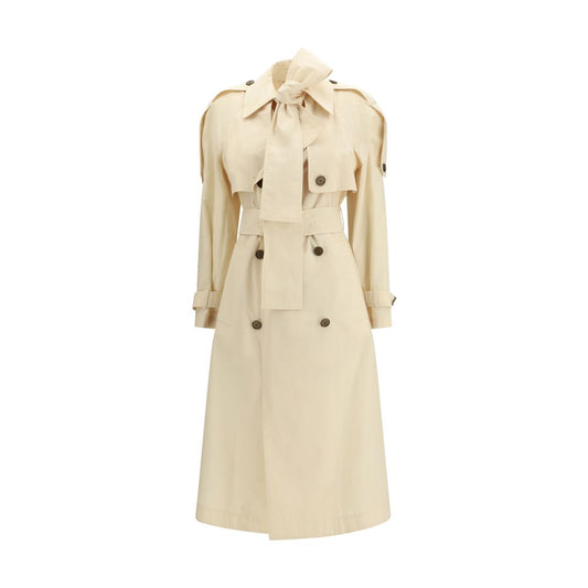 Burberry Beige Polyester Trench Coat - Qutton
