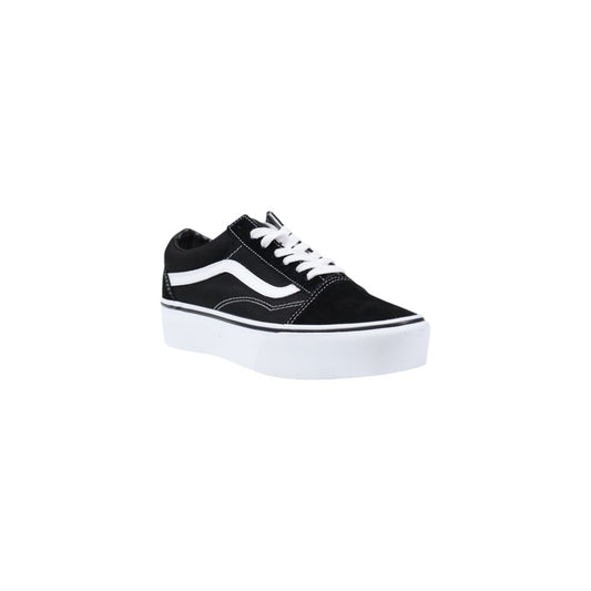 Vans Black And White Fabric Platform Sneakers - Qutton