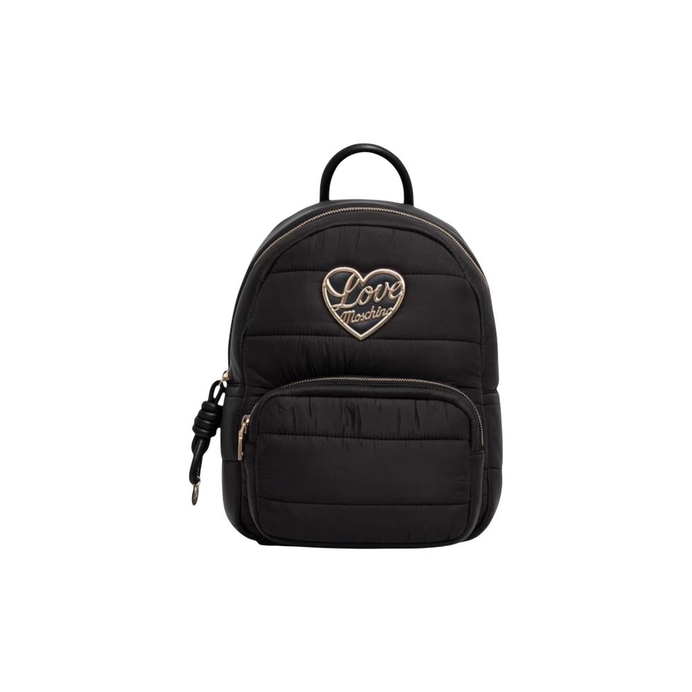 Love Moschino Black Nylon Backpack - Qutton