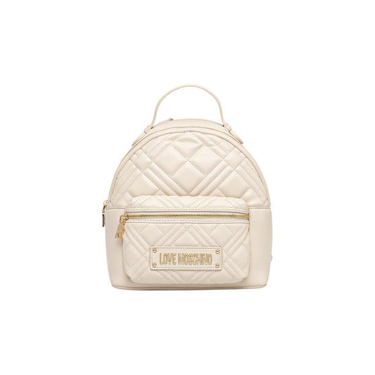 Love Moschino Beige Polyethylene Backpack