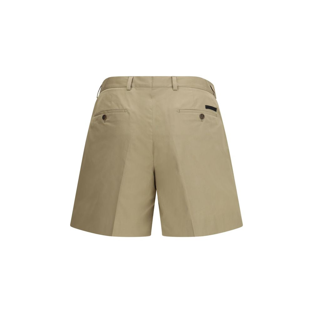 Prada Beige Cotton Bermuda Shorts - Qutton