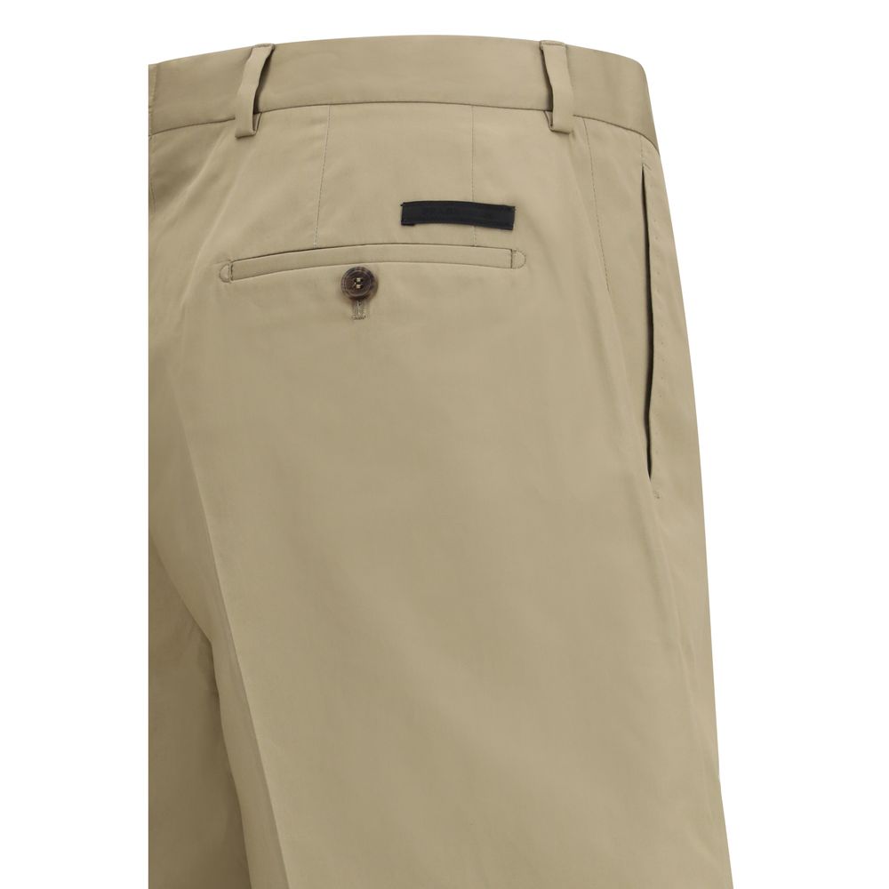 Prada Beige Cotton Bermuda Shorts - Qutton