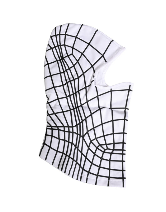 Dolce & Gabbana Men White Stripes Nylon Ski Mask Balaclava Hat