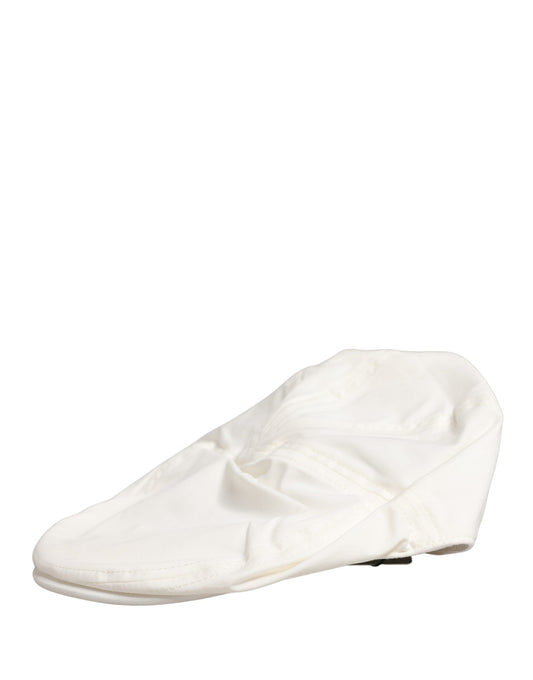 Dolce & Gabbana Men White Cotton Blend Newsboy Cloth Capello Hat