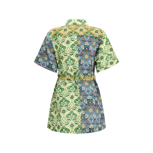 Alemais Multicolor Linen Casual Dress - Qutton