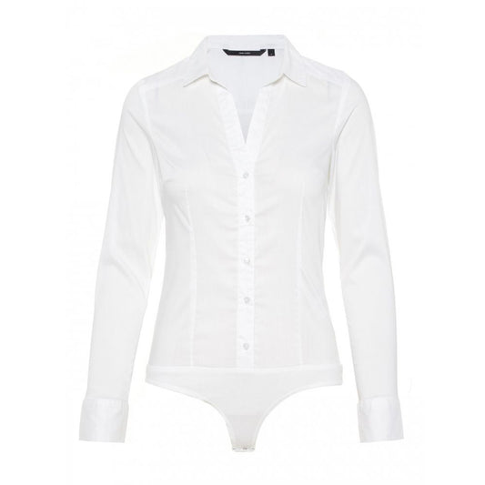 Vero Moda Cream Cotton Bodysuit