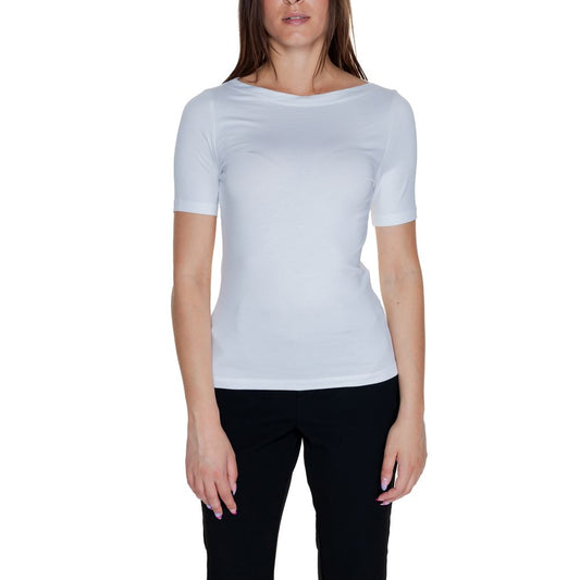 Vero Moda White Viscose T-Shirt