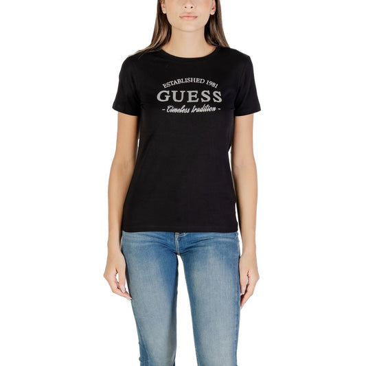 Guess Active Black Cotton T-Shirt - Qutton