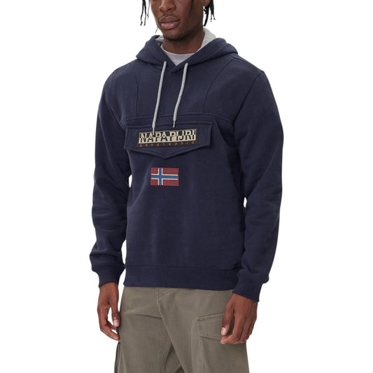 Napapijri Blue Cotton Hoodie