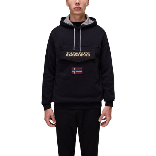 Napapijri Black Cotton Hoodie