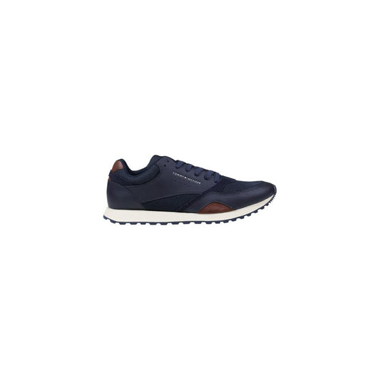 Tommy Hilfiger Blue Leather Athletic Sneakers